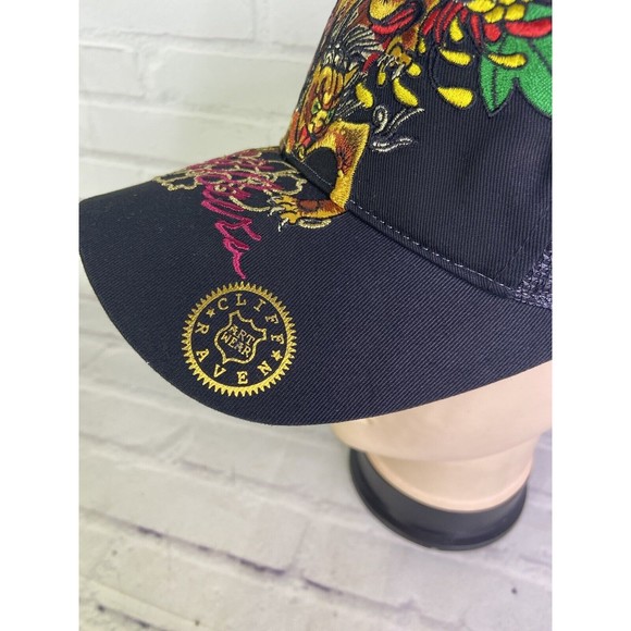 Cliff Raven Artwear Dragon Hardy Tattoo Embroidered Mesh Back Snapback Hat Cap - Picture 3 of 7